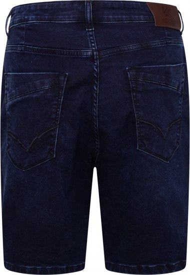 Kam Jeans Pepe Knitted Denim Shorts Mid Wash Blue - Pantaloni scurți - Pantaloni Scurți Mărimi mari Bărbați 