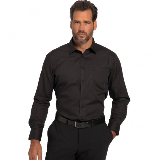 JP1880 Shirt Business Modern Fit Long Sleeve Non-Iron Black TALL - ÎMBRĂCĂMINTE BĂRBAȚI MT-6XLT - Tall dimensiuni bărbați