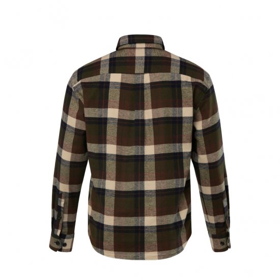 JP1880 Shirt Flannel Long Sleeve Dark Brown TALL - ÎMBRĂCĂMINTE BĂRBAȚI MT-6XLT - Tall dimensiuni bărbați