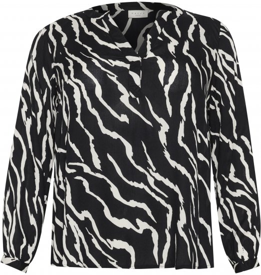 Kaffe Curve Mirta Tilly Bluză Negru/Antique Print Zebra - Bluze & tunici - 
