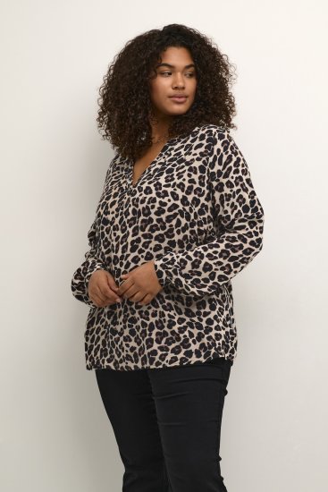 Kaffe Curve Mirta Tilly Bluză Print Leopard - Bluze & tunici - 