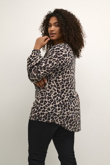 Kaffe Curve Mirta Tilly Bluză Print Leopard - Bluze & tunici - 