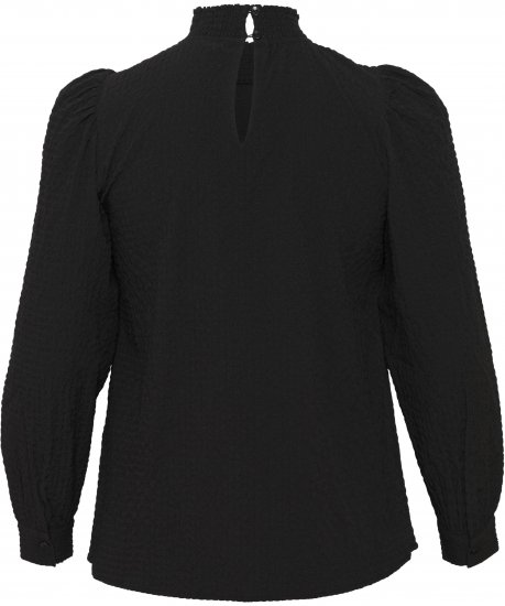 Kaffe Curve Ditta Smock Bluză Negru Intens - Bluze & tunici - 