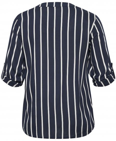 Kaffe Curve Sida Bluză Midnight/Cretă Dungat - Bluze & tunici - 