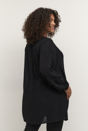 Kaffe Curve Ami Mânecă lungă Tunic Negru intens - Tricouri - 