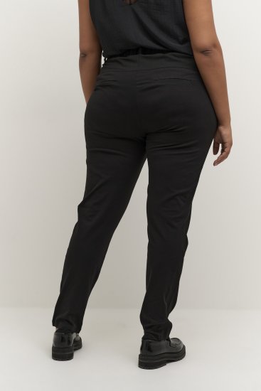 Kaffe Curve Jia Pantaloni Negru intens - Blugi & Pantaloni pentru Femei Mărimi Mari – Plus Size - 