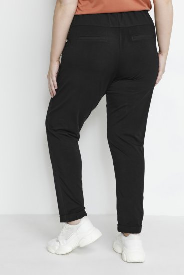 Kaffe Curve Jia Pantaloni cu curea Negru intens - Blugi & Pantaloni pentru Femei Mărimi Mari – Plus Size - 