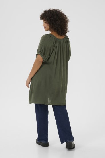 Kaffe Curve Ami Mânecă scurtă Tunic Frunză de viță - Tricouri - 