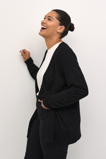 Kaffe Curve Farsia Cardigan Negru intens - Pulovere & hanorace - 