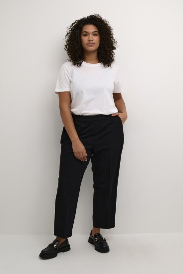 Kaffe Curve Sakira Pantaloni cropped Negru intens - Blugi & Pantaloni pentru Femei Mărimi Mari – Plus Size - 
