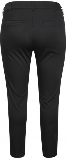 Kaffe Curve Leana Pantaloni Chino 7/8 Negru Profund - Blugi & Pantaloni pentru Femei Mărimi Mari – Plus Size - 