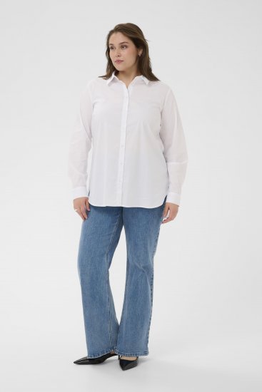 Kaffe Curve Laina Shirt Optical White - Cămăși - 