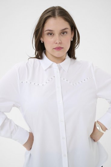 Kaffe Curve Janni Shirt Optical White - Cămăși - 