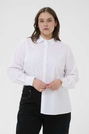 Kaffe Curve Janni Shirt Optical White - Cămăși - 