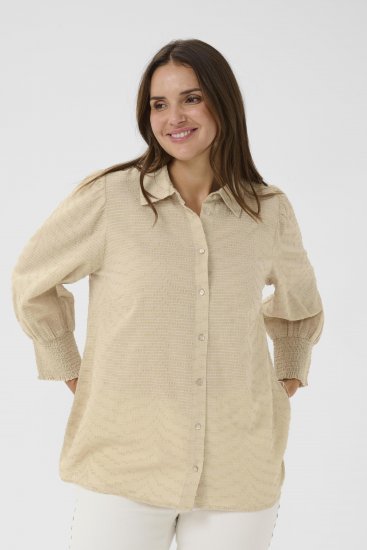 Kaffe Curve Penelopia Shirt Feather Grey - Cămăși - 