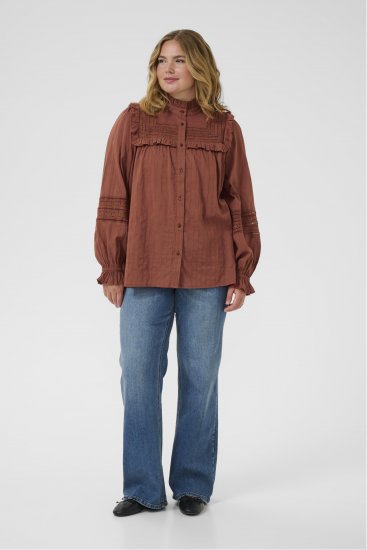 Kaffe Curve Jessa Shirt Henna Brown - Bluze & tunici - 