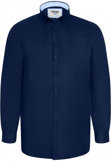 D555 Richard Cămașă Oxford Cu Mânecă Lungă TALL Bleumarin - TALL cămăși - 