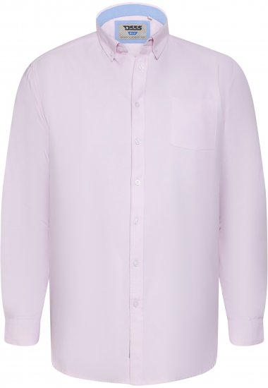 D555 Richard Cămașă Oxford Cu Mânecă Lungă TALL Roz - TALL cămăși - 