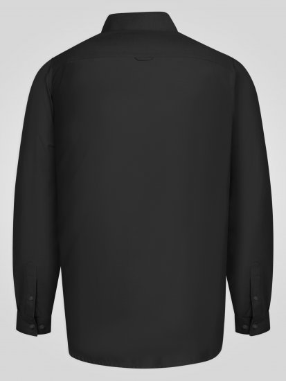 D555 Richard Cămașă Oxford Cu Mânecă Lungă TALL Neagră - TALL cămăși - 