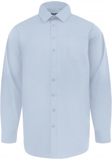 D555 Oliver Cămașă Elastică Cu Mânecă Lungă Rezistentă La Pete Fără Călcare Albastru Deschis - Cămăși - Cămăși Bărbați Mărimi Mari