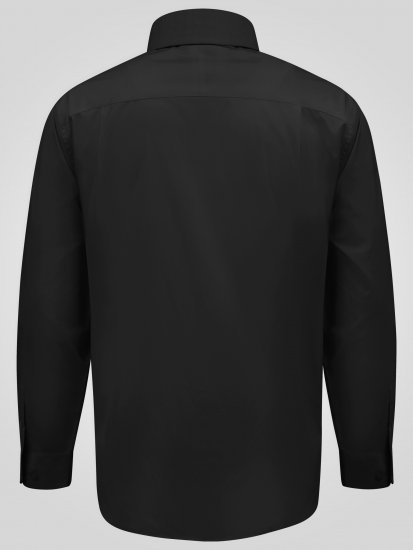 D555 Oliver Cămașă Elastică Cu Mânecă Lungă Rezistentă La Pete Fără Călcare Neagră - Cămăși - Cămăși Bărbați Mărimi Mari