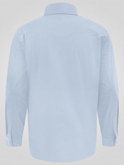 D555 Oliver Cămașă Elastică Cu Mânecă Lungă Rezistentă La Pete Fără Călcare Albastru Deschis - Cămăși - Cămăși Bărbați Mărimi Mari