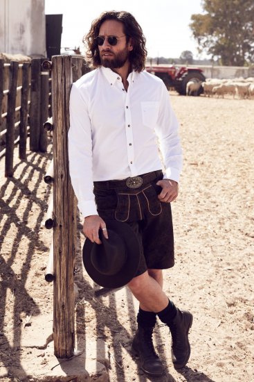 JP1880 Shirt Modern Fit Traditional Stag Horn White - Cămăși - Cămăși Bărbați Mărimi Mari