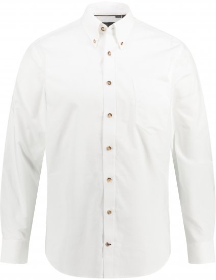 JP1880 Shirt Modern Fit Traditional Stag Horn White - Cămăși - Cămăși Bărbați Mărimi Mari