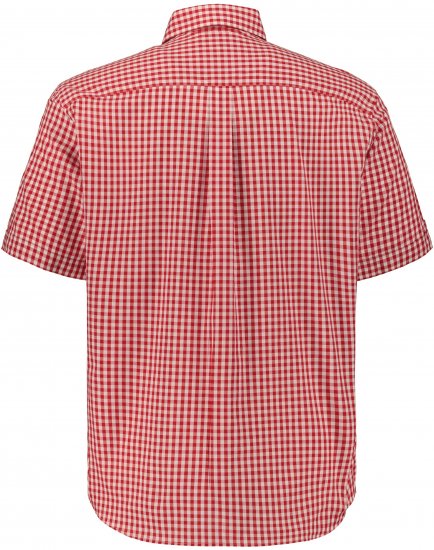 JP1880 Shirt Traditional Checked Short Sleeve Red - Cămăși - Cămăși Bărbați Mărimi Mari