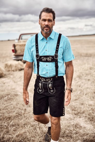 JP1880 Shirt Traditional Short Sleeve Turquoise - Cămăși - Cămăși Bărbați Mărimi Mari