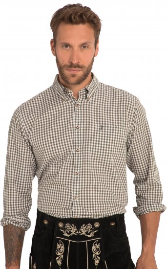 JP1880 Shirt Checked Traditional Long Sleeve Olive Green - Ținute de sărbătoare - Ținute de sărbătoare – Pentru a sărbători cu stil și confort