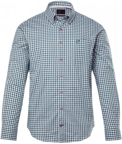 JP1880 Shirt Checked Traditional Long Sleeve Jade - Ținute de sărbătoare - Ținute de sărbătoare – Pentru a sărbători cu stil și confort