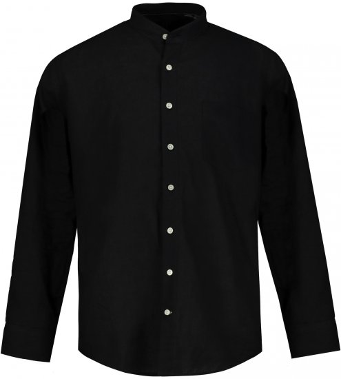 JP1880 Shirt Linen Blend Long Sleeve Black TALL - ÎMBRĂCĂMINTE BĂRBAȚI MT-6XLT - Tall dimensiuni bărbați