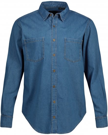 JP1880 Shirt Denim Long Sleeve Blue TALL - ÎMBRĂCĂMINTE BĂRBAȚI MT-6XLT - Tall dimensiuni bărbați