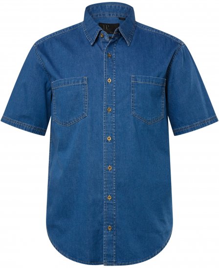 JP1880 Shirt Denim Short Sleeve Blue TALL - ÎMBRĂCĂMINTE BĂRBAȚI MT-6XLT - Tall dimensiuni bărbați