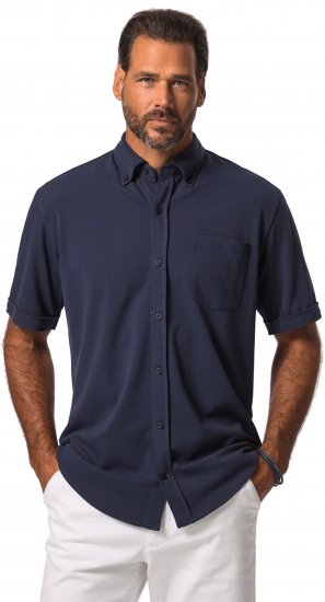 JP1880 Shirt Pique Short Sleeve Flexnamic Night Blue TALL - ÎMBRĂCĂMINTE BĂRBAȚI MT-6XLT - Tall dimensiuni bărbați