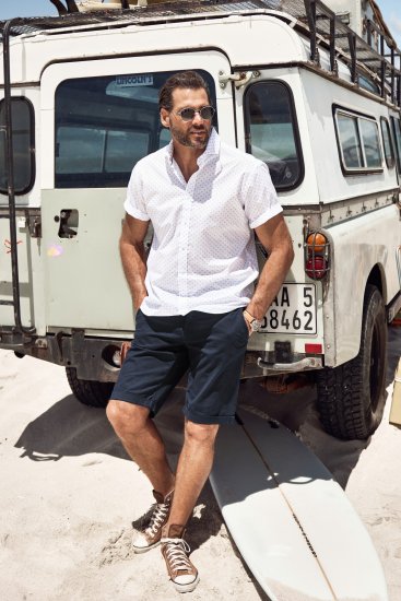JP1880 Business Modern Fit Short Sleeve Shirt TALL Off-White - TALL cămăși - 