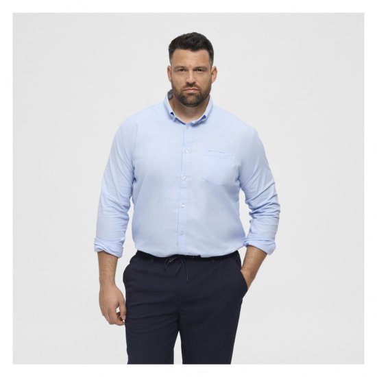 North Latitude Oxford Shirt Light Blue - Cămăși - Cămăși Bărbați Mărimi Mari