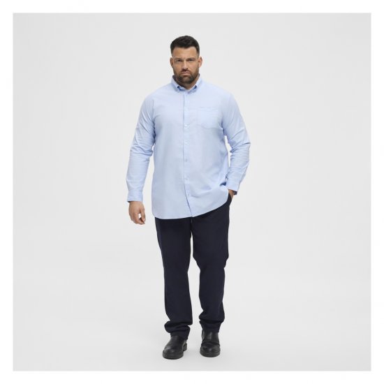 North Latitude Oxford Shirt Light Blue - Cămăși - Cămăși Bărbați Mărimi Mari