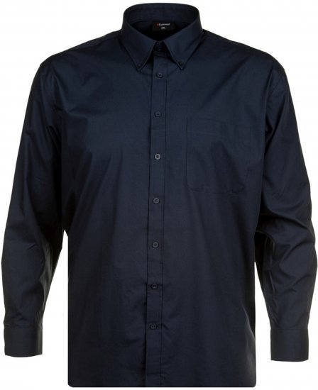 Espionage SH150 Plain Long Sleeve Shirt Navy - Cămăși - Cămăși Bărbați Mărimi Mari