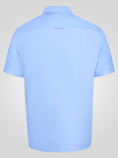 D555 James Cămașă Oxford Cu Mânecă Scurtă TALL Albastru Deschis - TALL cămăși - 