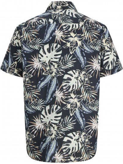 Jack & Jones Honolulu Short Sleeve Resort Shirt Black - Cămăși - Cămăși Bărbați Mărimi Mari