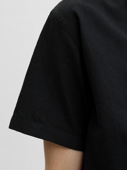 Jack & Jones Breeze Linen Short Sleeve Shirt Black - Cămăși - Cămăși Bărbați Mărimi Mari