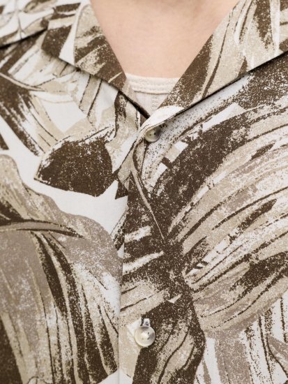 Jack & Jones Jeff Resort Short Sleeve Shirt Brown - Cămăși - Cămăși Bărbați Mărimi Mari