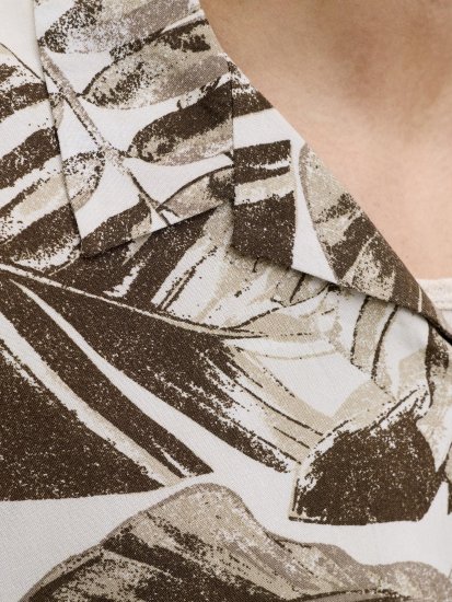 Jack & Jones Jeff Resort Short Sleeve Shirt Brown - Cămăși - Cămăși Bărbați Mărimi Mari