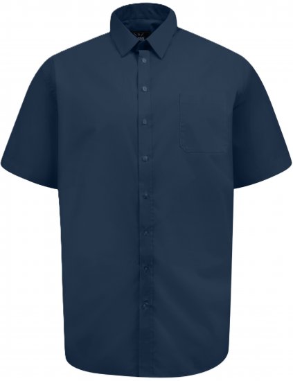 D555 Lucas Cămașă Elastică Cu Mânecă Scurtă Rezistentă La Pete Fără Călcare Bleumarin - Cămăși - Cămăși Bărbați Mărimi Mari