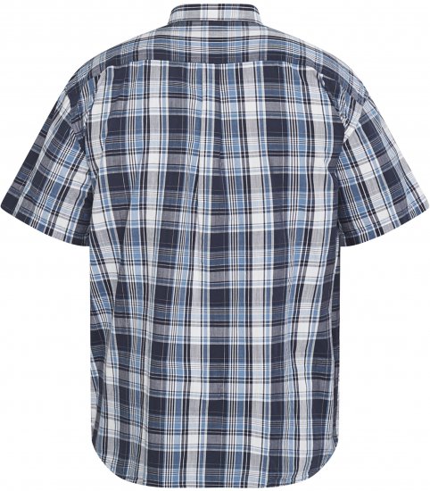 North Latitude 61115 Cămașă în Carouri Croi Extra-Lung Bleumarin - Cămăși - Cămăși Bărbați Mărimi Mari