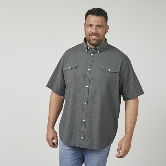 North Latitude 61306 Overshirt cu Mânecă Scurtă Verde Închis - Cămăși - Cămăși Bărbați Mărimi Mari