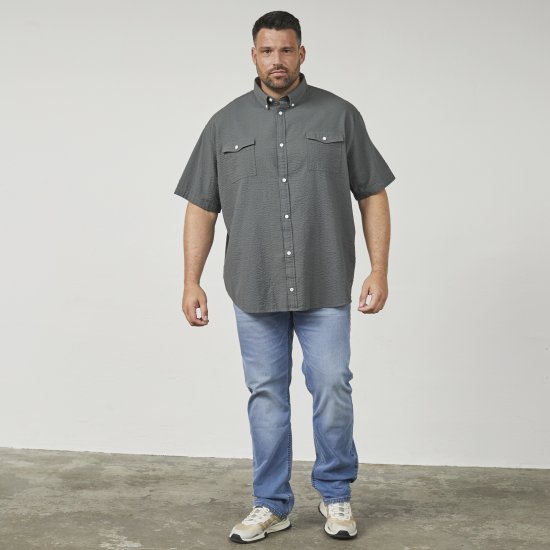 North Latitude 61306 Overshirt cu Mânecă Scurtă Verde Închis - Cămăși - Cămăși Bărbați Mărimi Mari