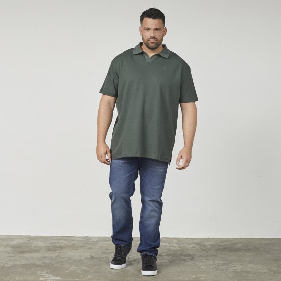 North Latitude 61346 Polo cu Decolteu în V Verde Închis - Tricouri polo - Tricouri Polo Bărbați Mărimi Mari